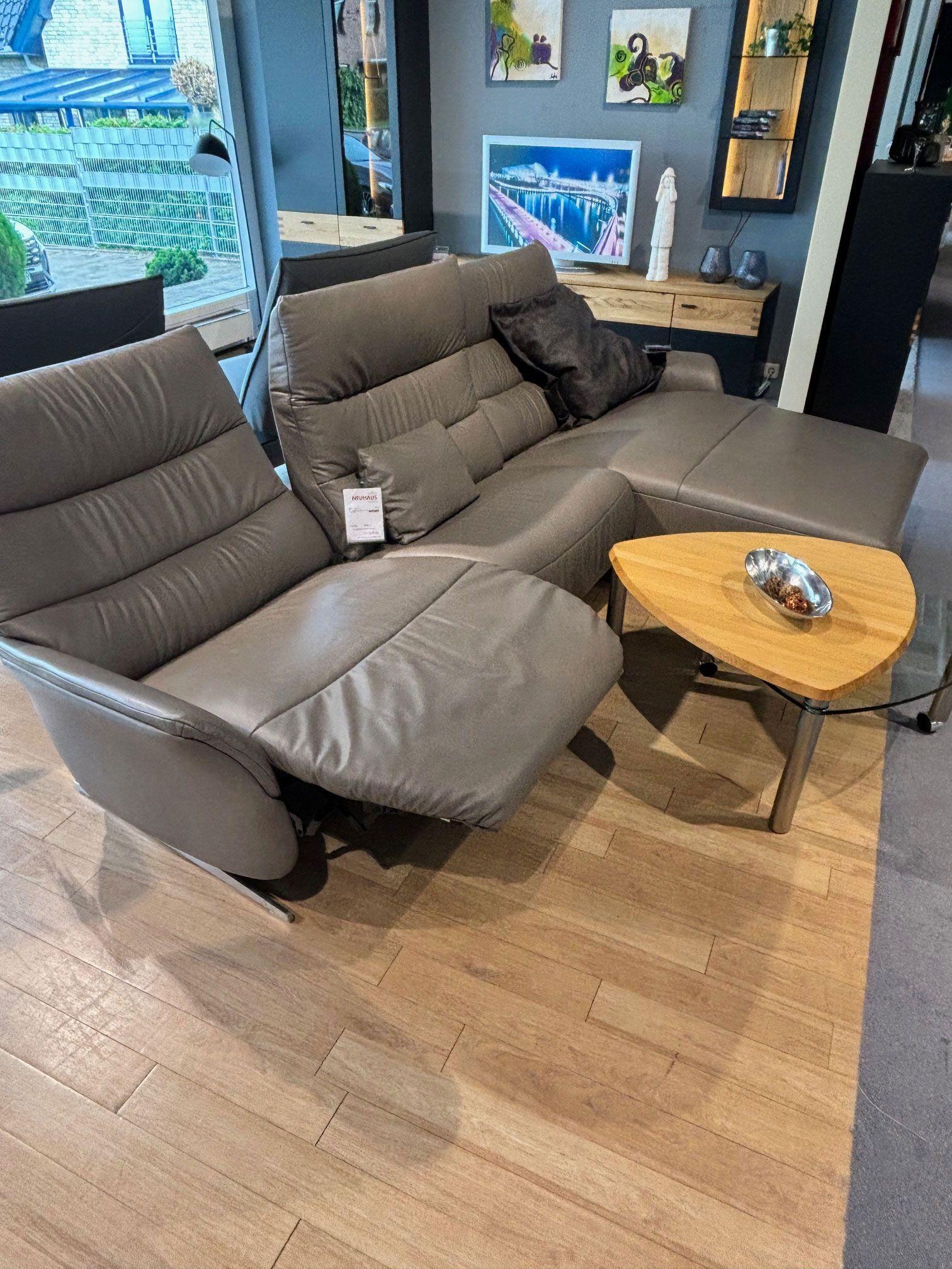 Eckgarnitur 4050 Leder: Soft-Nappa shadow.