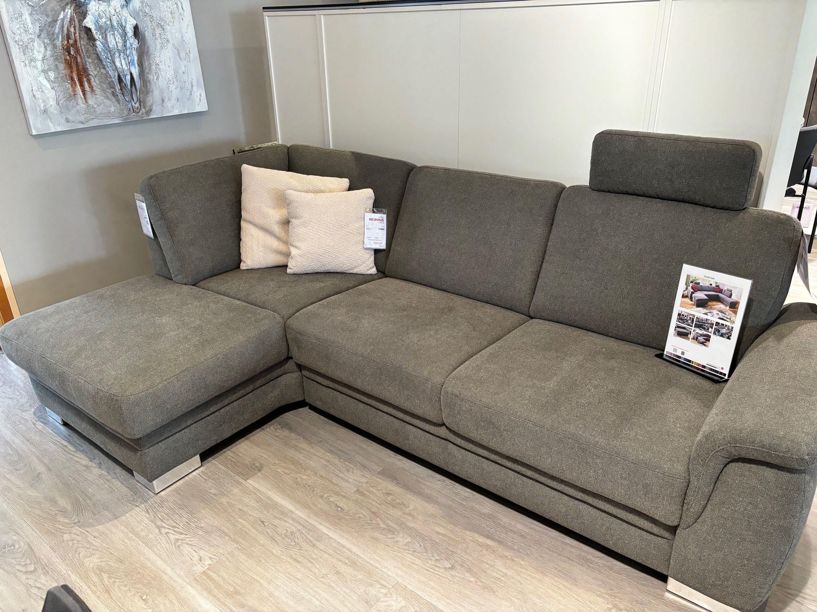 Eckgarnitur "Nell" Stoff: Free steel, Gr. 2