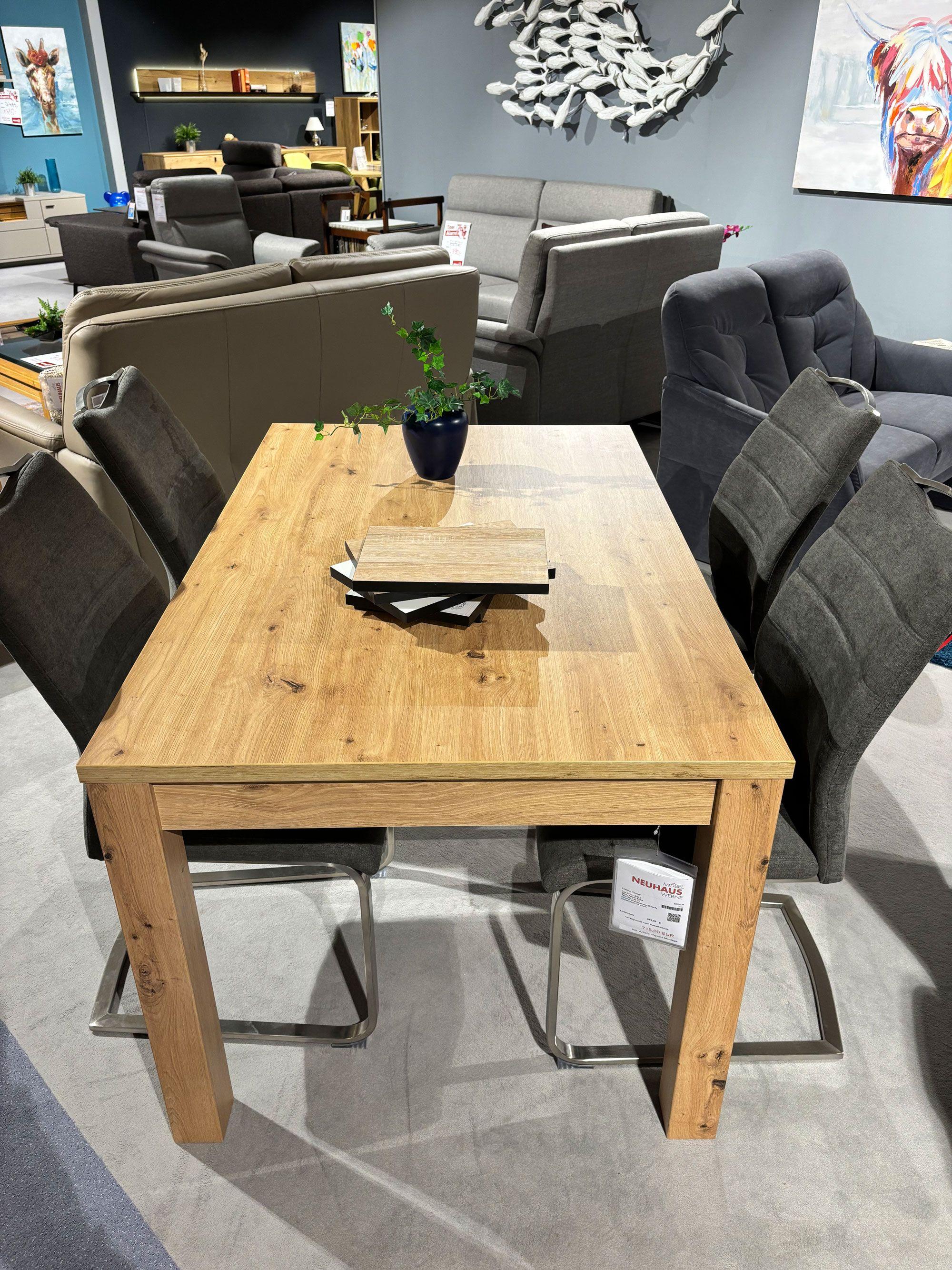 Stuhlgruppe „Schwingstuhl“, Stoff: Feingewebe  Romeo anthrazit.