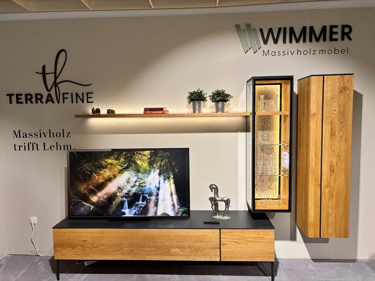 Wohnwand „Terrafine“ rustikale Asteiche natur.