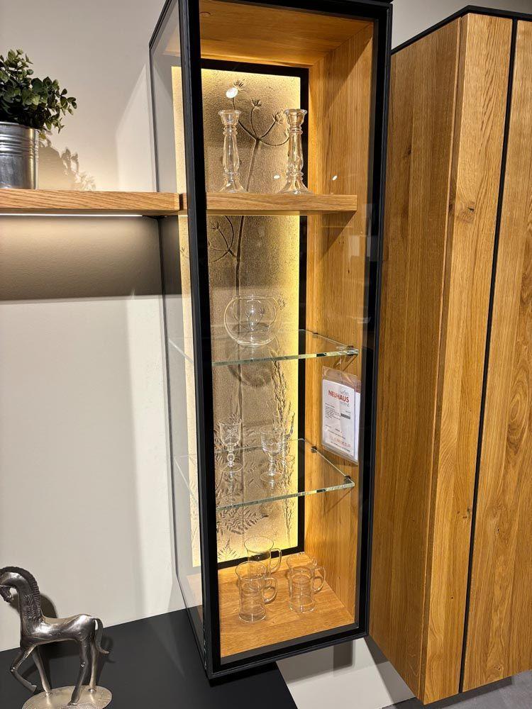 Wohnwand „Terrafine“ rustikale Asteiche natur.